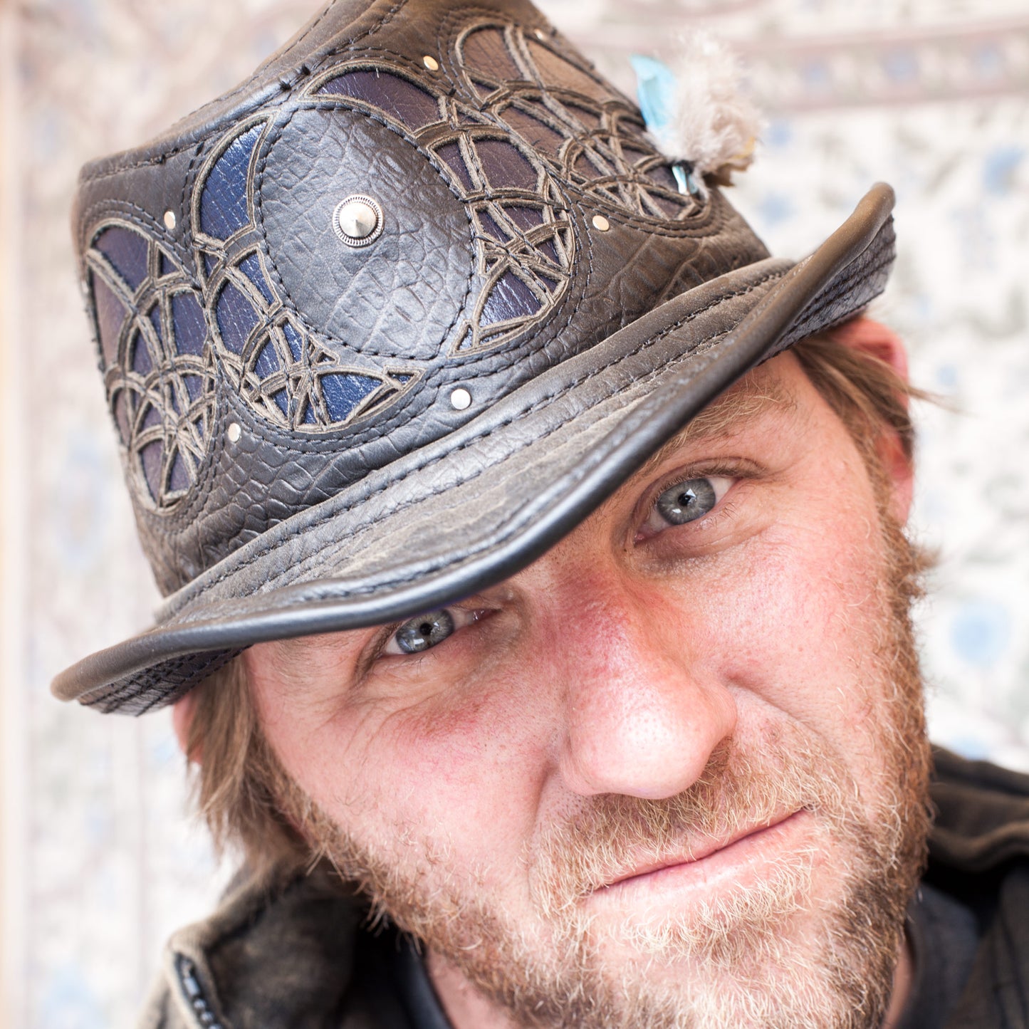 Black Sassafras Fedora | Gemstone Embedded I Made To Order - Astral Chrysalis Designs