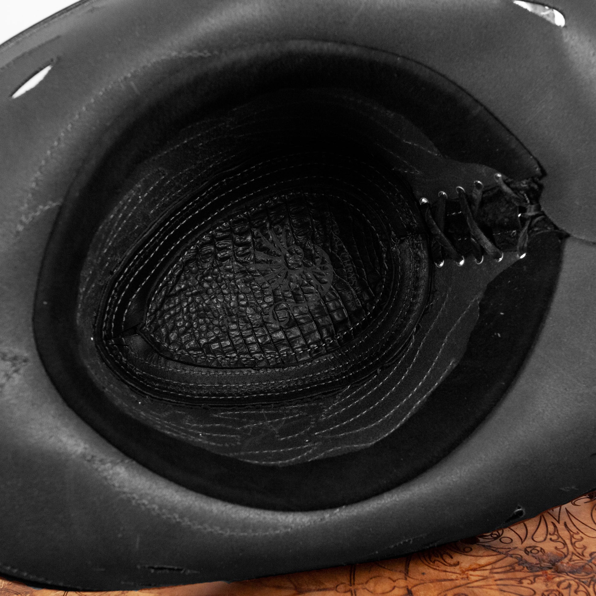 Windrider Leather Cowboy Pirate & Cowboy Hat | Black | Made To Order - Astral Chrysalis Designs