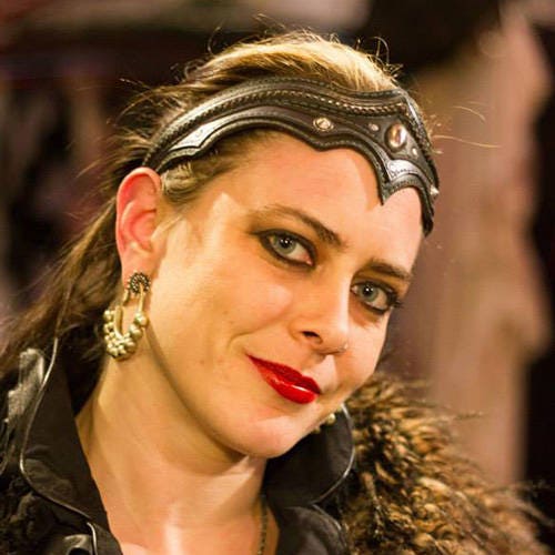 Leather Nebula Crown | Black - Astral Chrysalis Designs