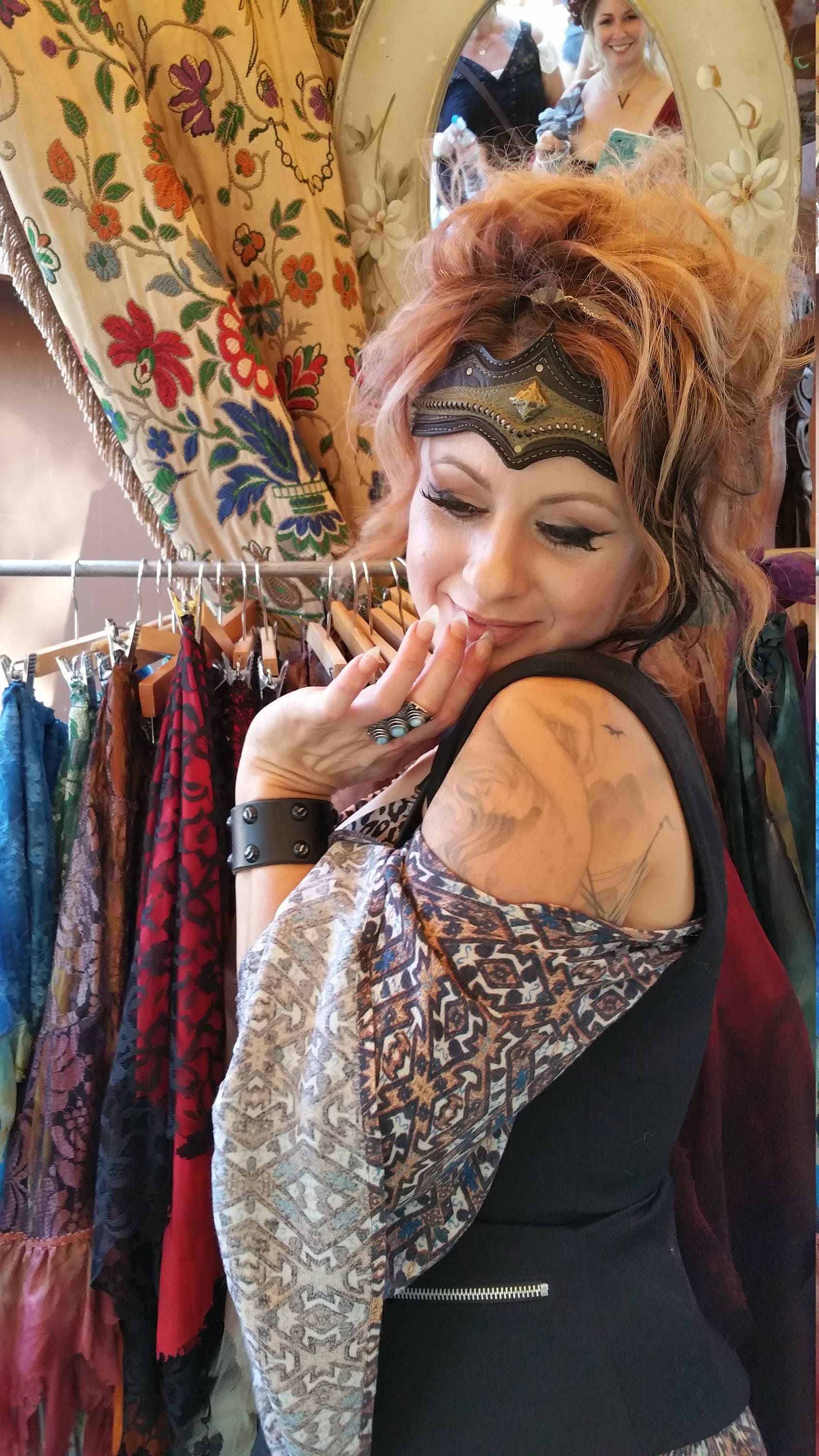 Leather Nebula Crown | Black - Astral Chrysalis Designs