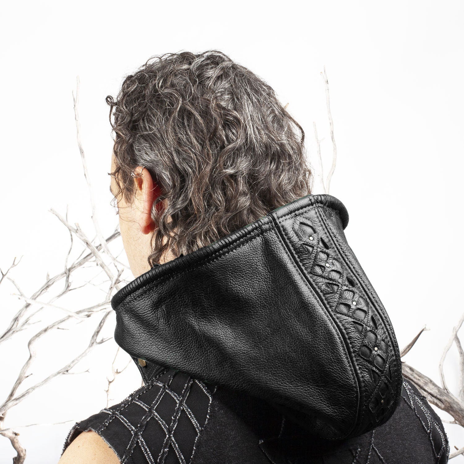 Mystic Leather Hood - Astral Chrysalis Designs
