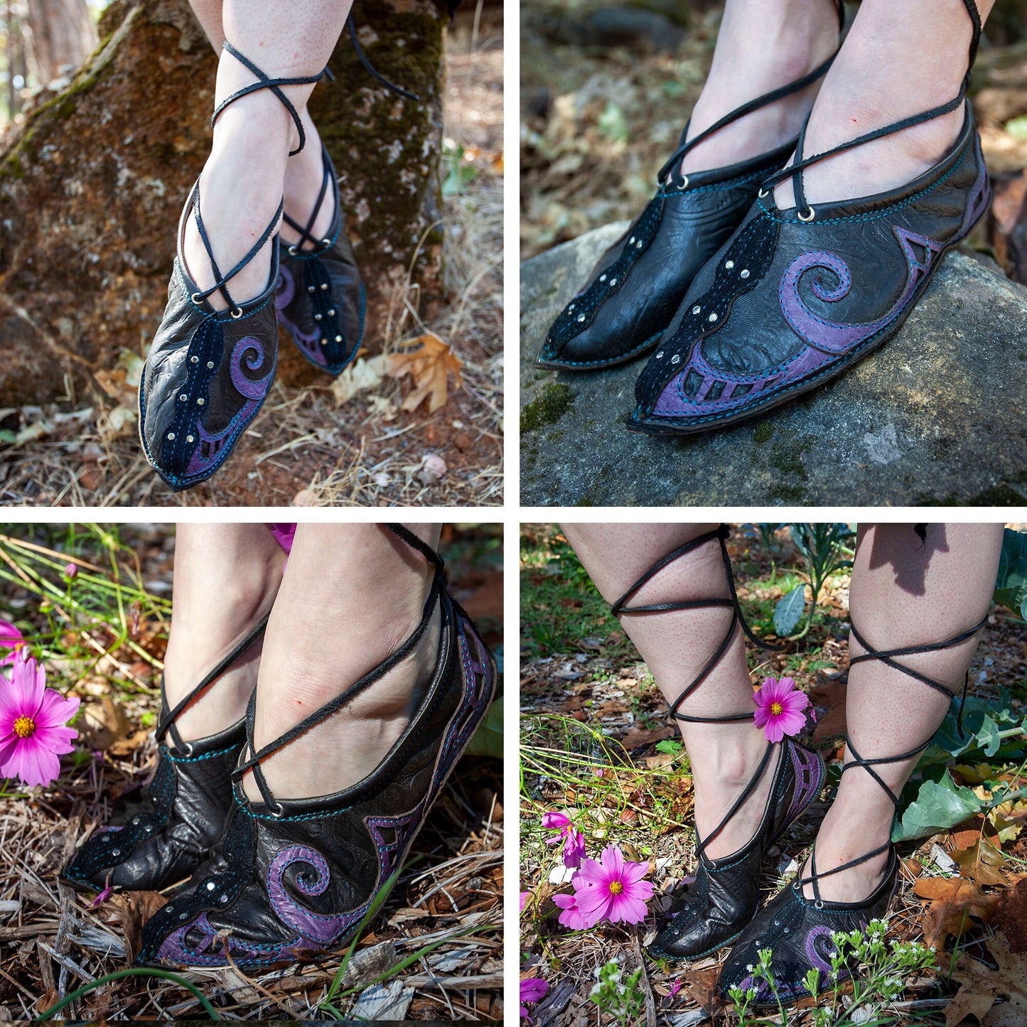 The Sylvan Step Leather Elven Flats | Made To Order - Astral Chrysalis Designs