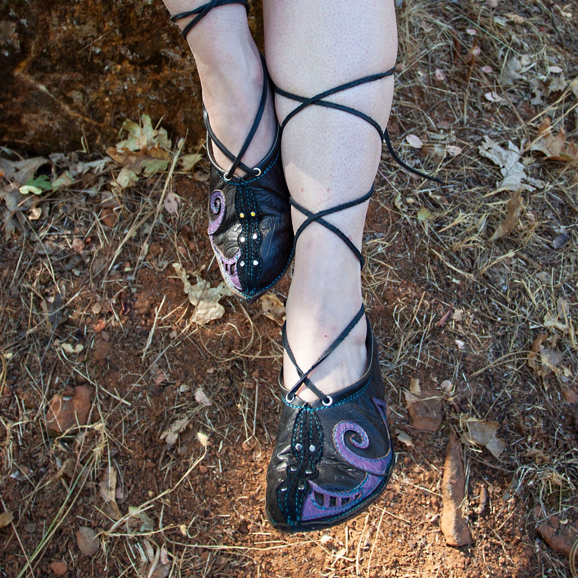 The Sylvan Step Leather Elven Flats | Made To Order - Astral Chrysalis Designs