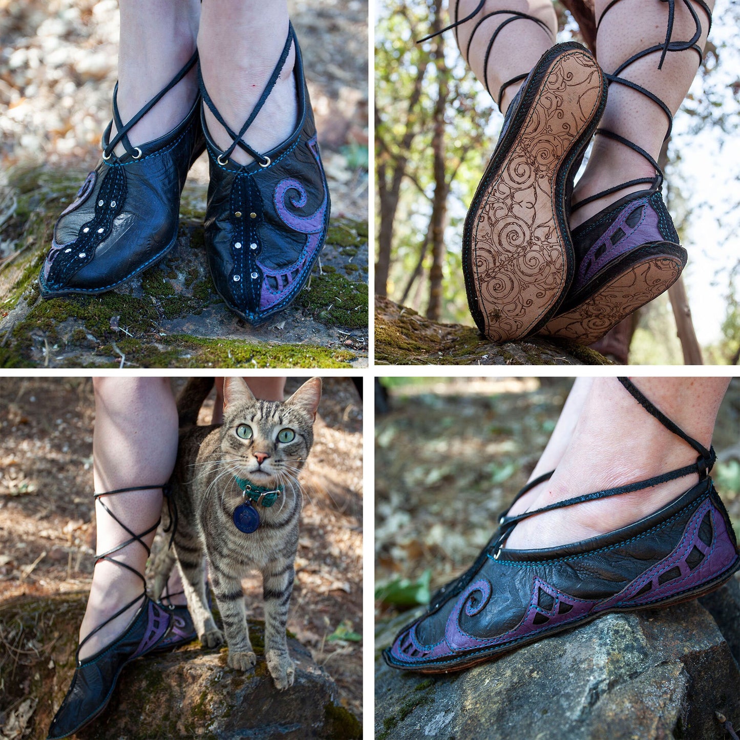 The Sylvan Step Leather Elven Flats | Made To Order - Astral Chrysalis Designs