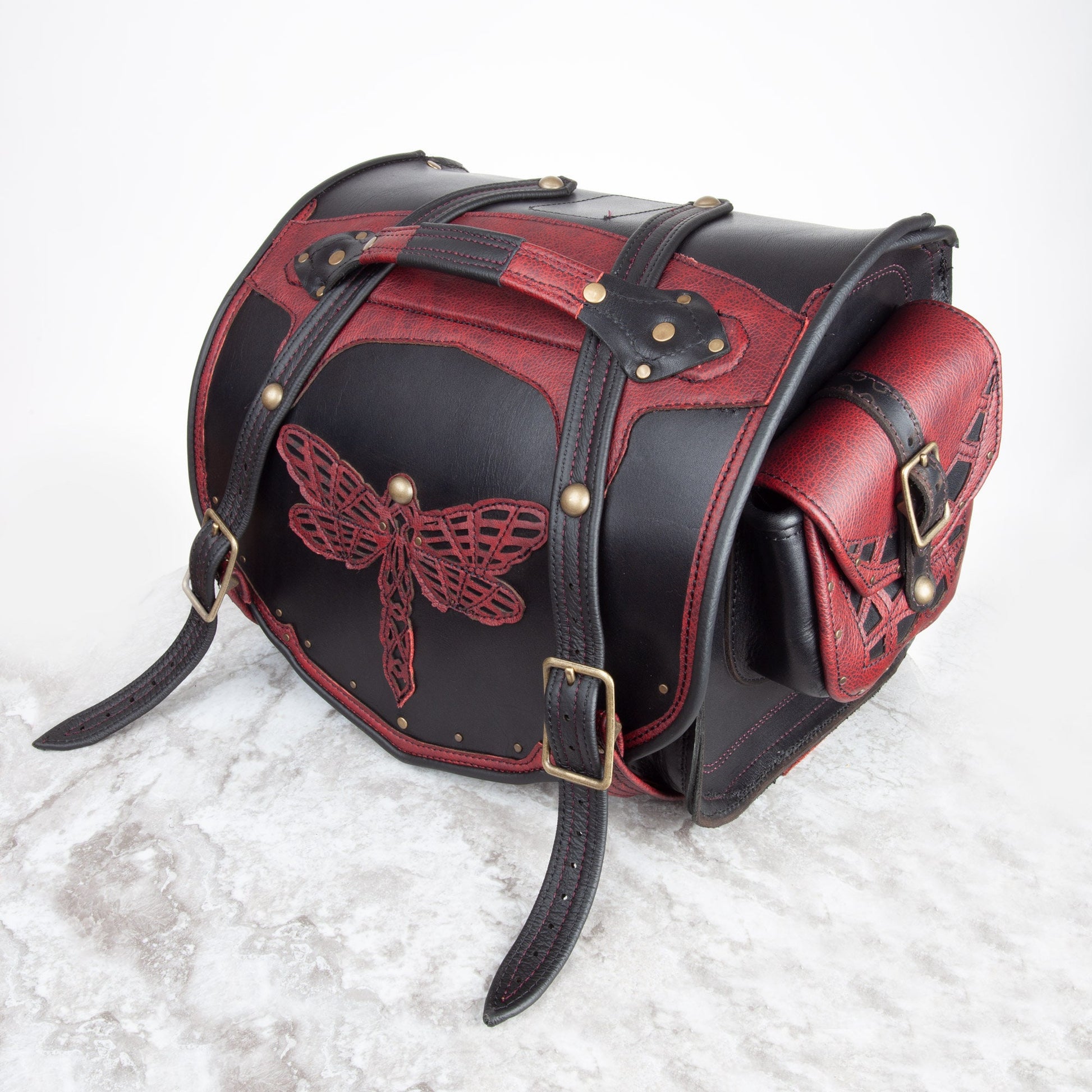 Odonata Motorcycle Saddle Bag | Made To Order - Astral Chrysalis Designs