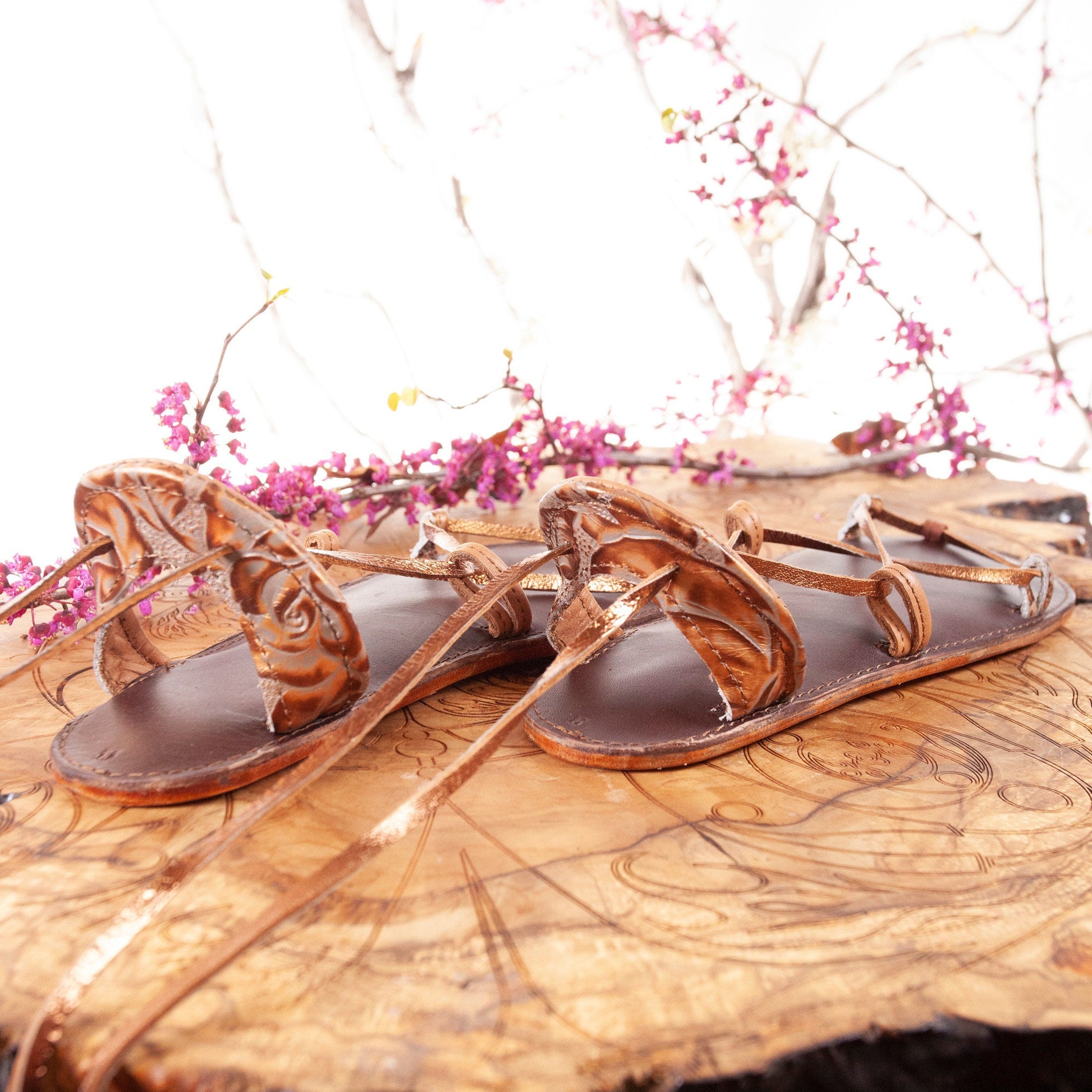 Bella Caribe Leather Sandals | Made-To-Order - Astral Chrysalis Designs