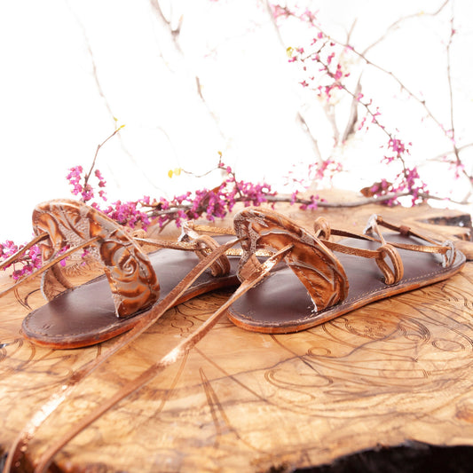 Bella Caribe Leather Sandals | Made-To-Order - Astral Chrysalis Designs