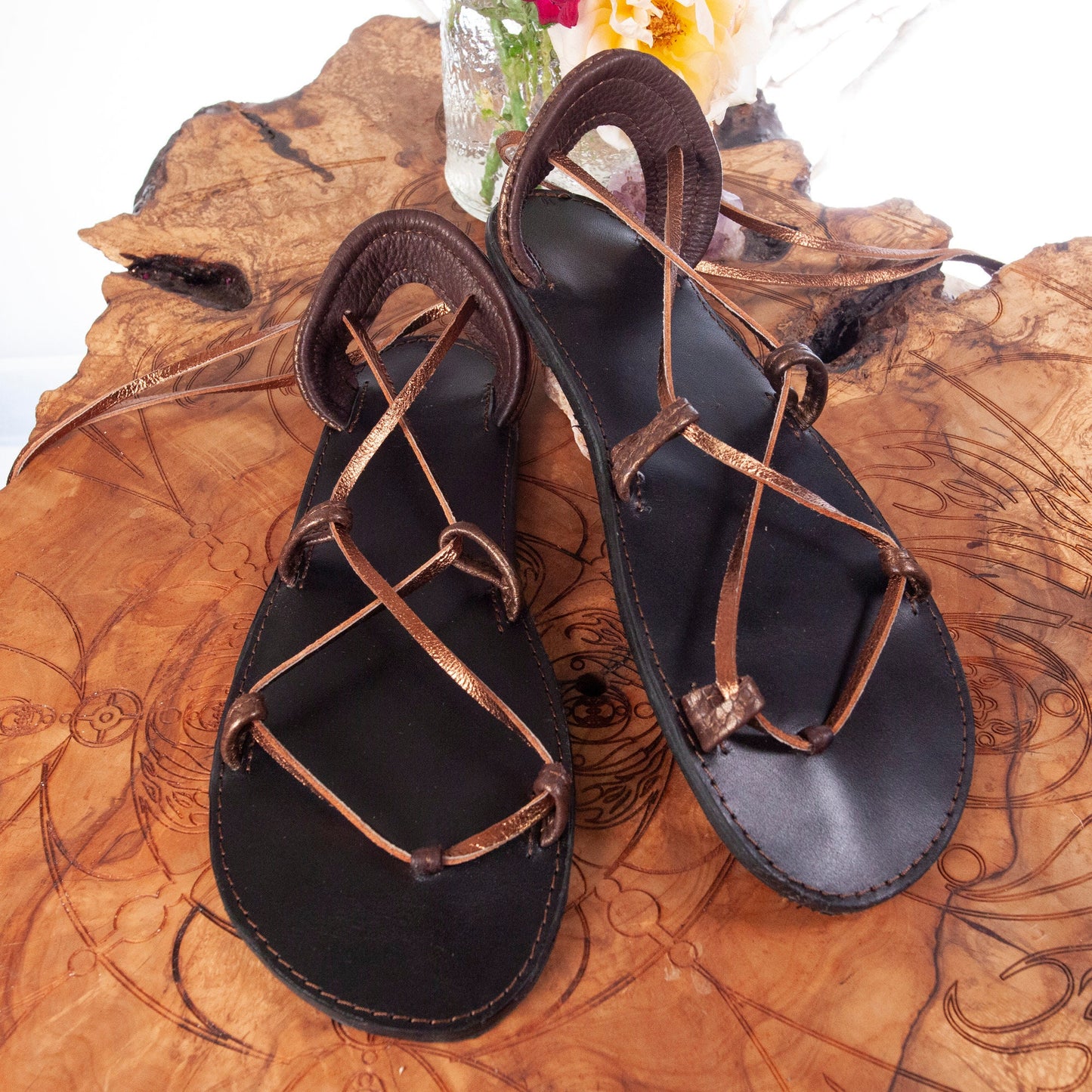 Bella Caribe Leather Sandals Size 10 | In-Stock - Astral Chrysalis Designs