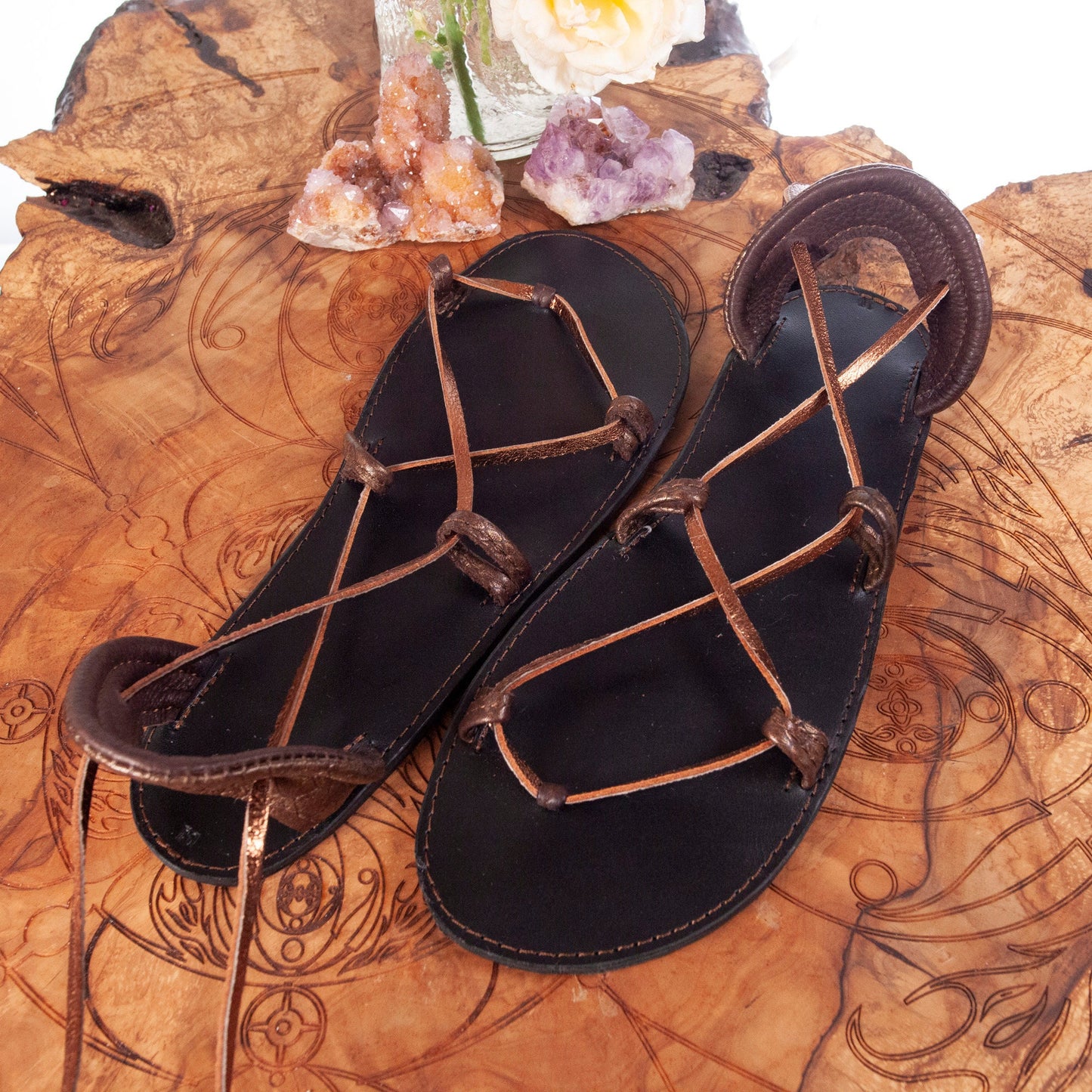 Bella Caribe Leather Sandals Size 10 | In-Stock - Astral Chrysalis Designs