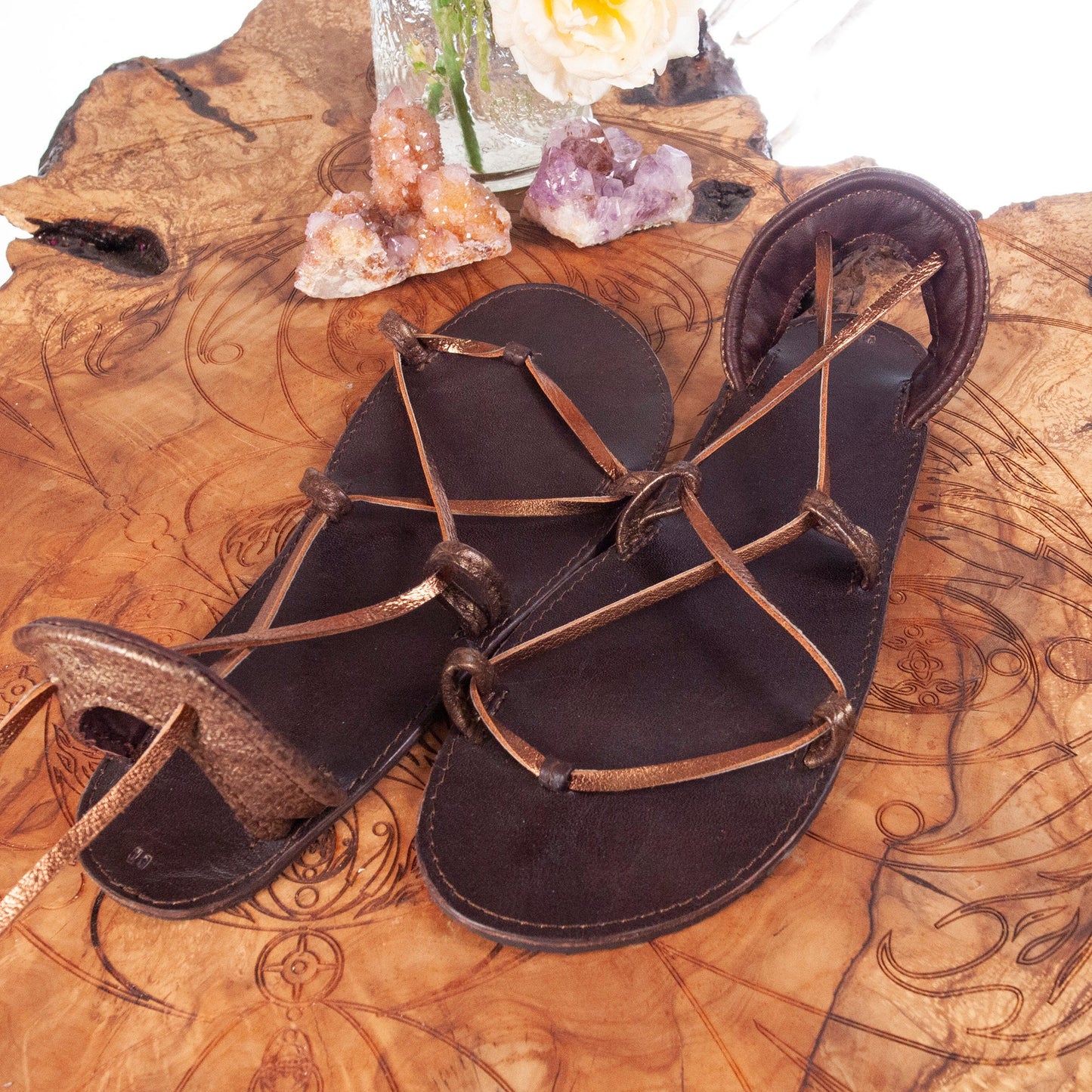 Bella Caribe Leather Sandals | Made-To-Order - Astral Chrysalis Designs