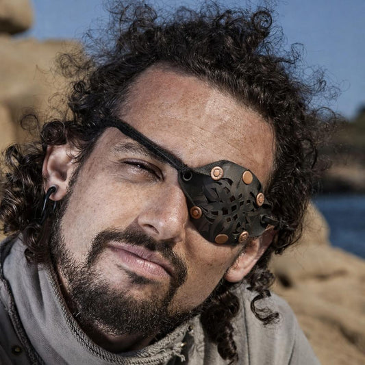 Filigree Leather Eye Patch • See-Through • Made To Order