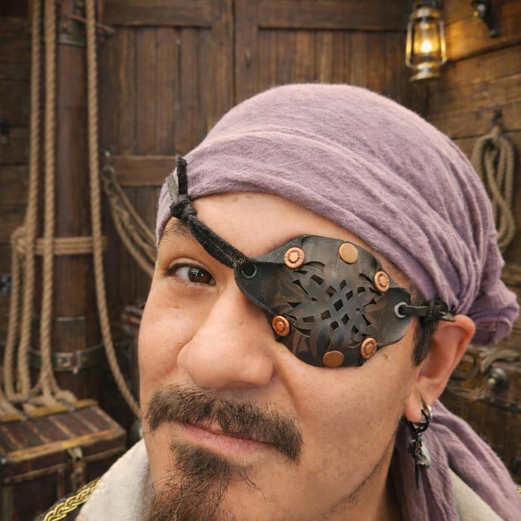 Filigree Leather Eye Patch • See-Through • Made To Order - Astral Chrysalis Designs