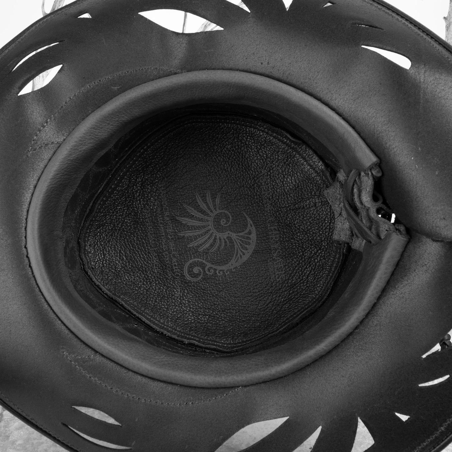 Aramis Leather Pirate Hat | Gem Embedded | Black