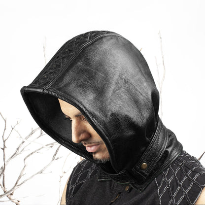 Mystic Leather Hood - Astral Chrysalis Designs