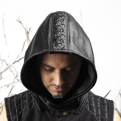 Mystic Leather Hood - Astral Chrysalis Designs