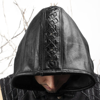 Mystic Leather Hood - Astral Chrysalis Designs