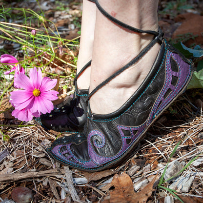 The Sylvan Step Leather Elven Flats | Made To Order - Astral Chrysalis Designs