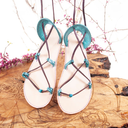 Oasis Leather Sandals | Made-To-Order - Astral Chrysalis Designs