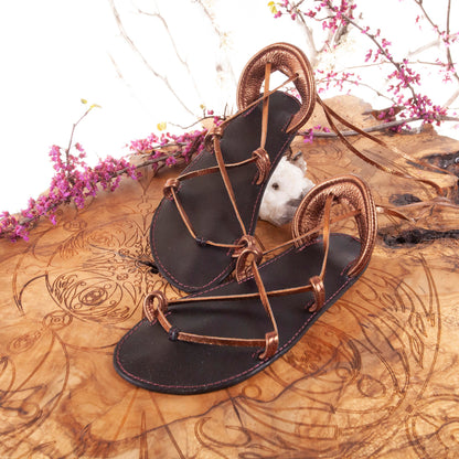 Size 7, IN STOCK, Bella Caribe, Oasis, Grecian Sandals, Leather Sandals, Sandals, Greek Sandals, Goddess Sandals, Barefoot Sandals, EU 37 - Astral Chrysalis Designs