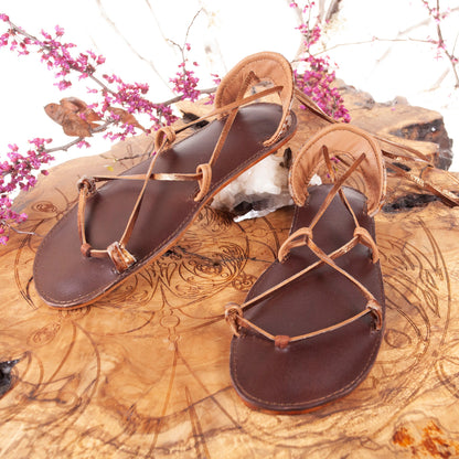 Bella Caribe Leather Sandals | Made-To-Order - Astral Chrysalis Designs