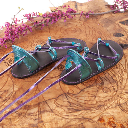 Made To Order, Oasis Sandals, Womens Sandals, Grecian Sandals, Leather Sandals, Sandals, Greek Sandals, Goddess Sandals, Barefoot Sandals - Astral Chrysalis Designs