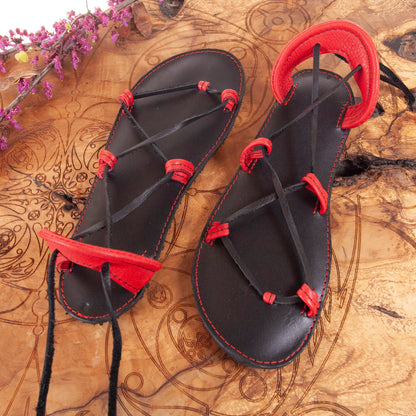 Bella Caribe Leather Sandals | Made-To-Order - Astral Chrysalis Designs