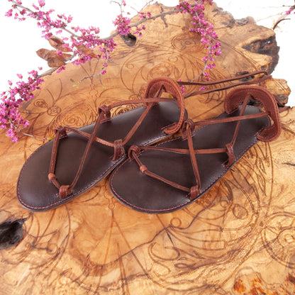 Size 9, IN STOCK, Bella Caribe, Oasis, Grecian Sandals, Leather Sandals, Sandals, Greek Sandals, Goddess Sandals, Barefoot Sandals, EU 39 - Astral Chrysalis Designs