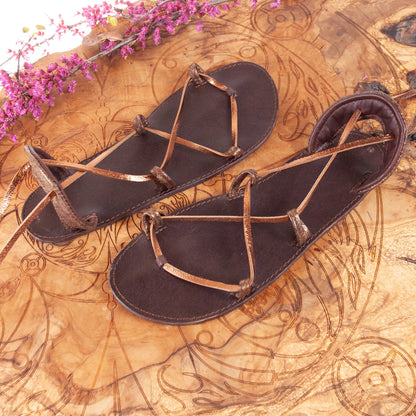 Size 10, IN STOCK, Bella Caribe, Oasis, Grecian Sandals, Leather Sandals, Sandals, Greek Sandals, Goddess Sandals, Barefoot Sandals, EU 41 - Astral Chrysalis Designs