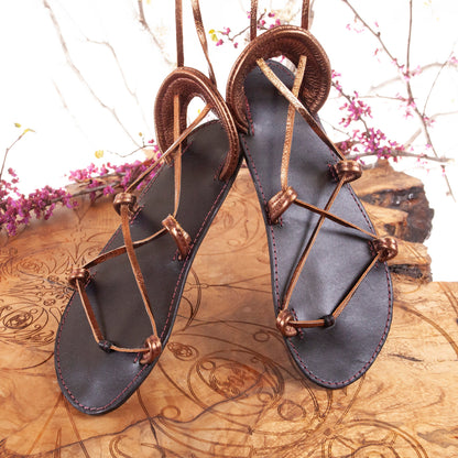 Size 7, IN STOCK, Bella Caribe, Oasis, Grecian Sandals, Leather Sandals, Sandals, Greek Sandals, Goddess Sandals, Barefoot Sandals, EU 37 - Astral Chrysalis Designs
