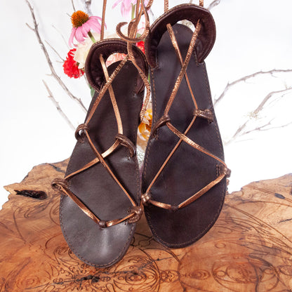 Bella Caribe Leather Sandals | Made-To-Order - Astral Chrysalis Designs