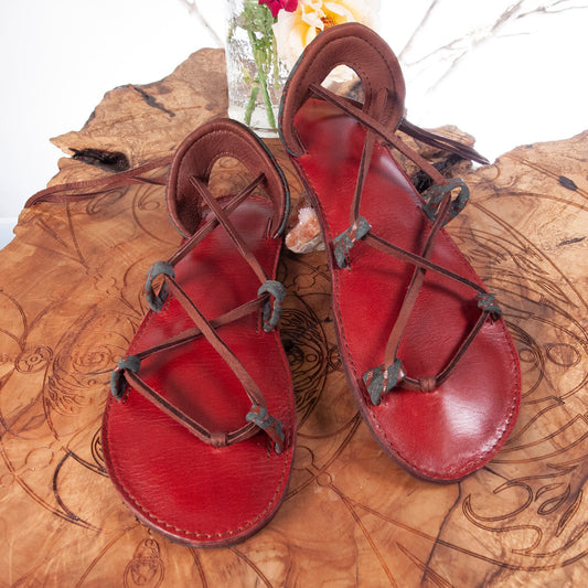 Bella Caribe Leather Sandals | Size 9 | In-Stock - Astral Chrysalis Designs