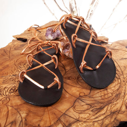Size 9, IN STOCK, Tahiti, Womens Sandals, Grecian Sandals, Leather Sandals, Sandals, Greek Sandals, Goddess Sandals, Barefoot Sandals, EU 39 - Astral Chrysalis Designs
